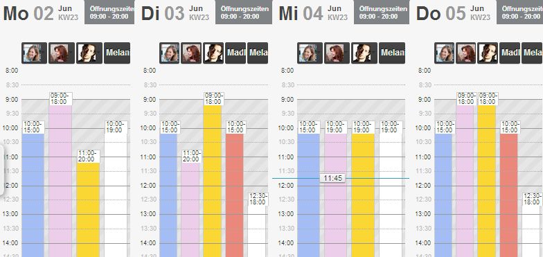 Reduce calendar columns