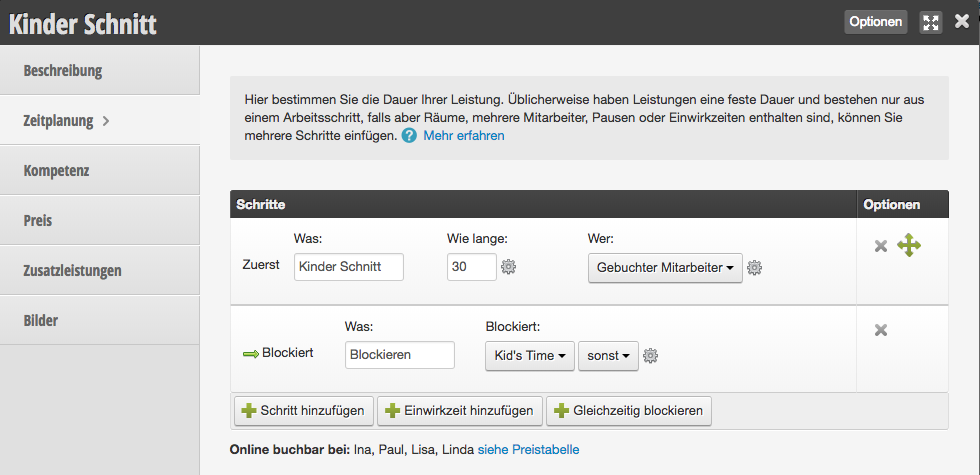 Link resource with service