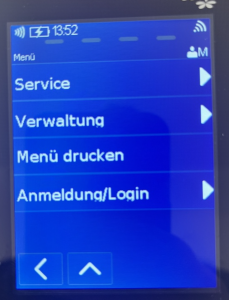 Cash Register menu on CCV Mobile Terminal